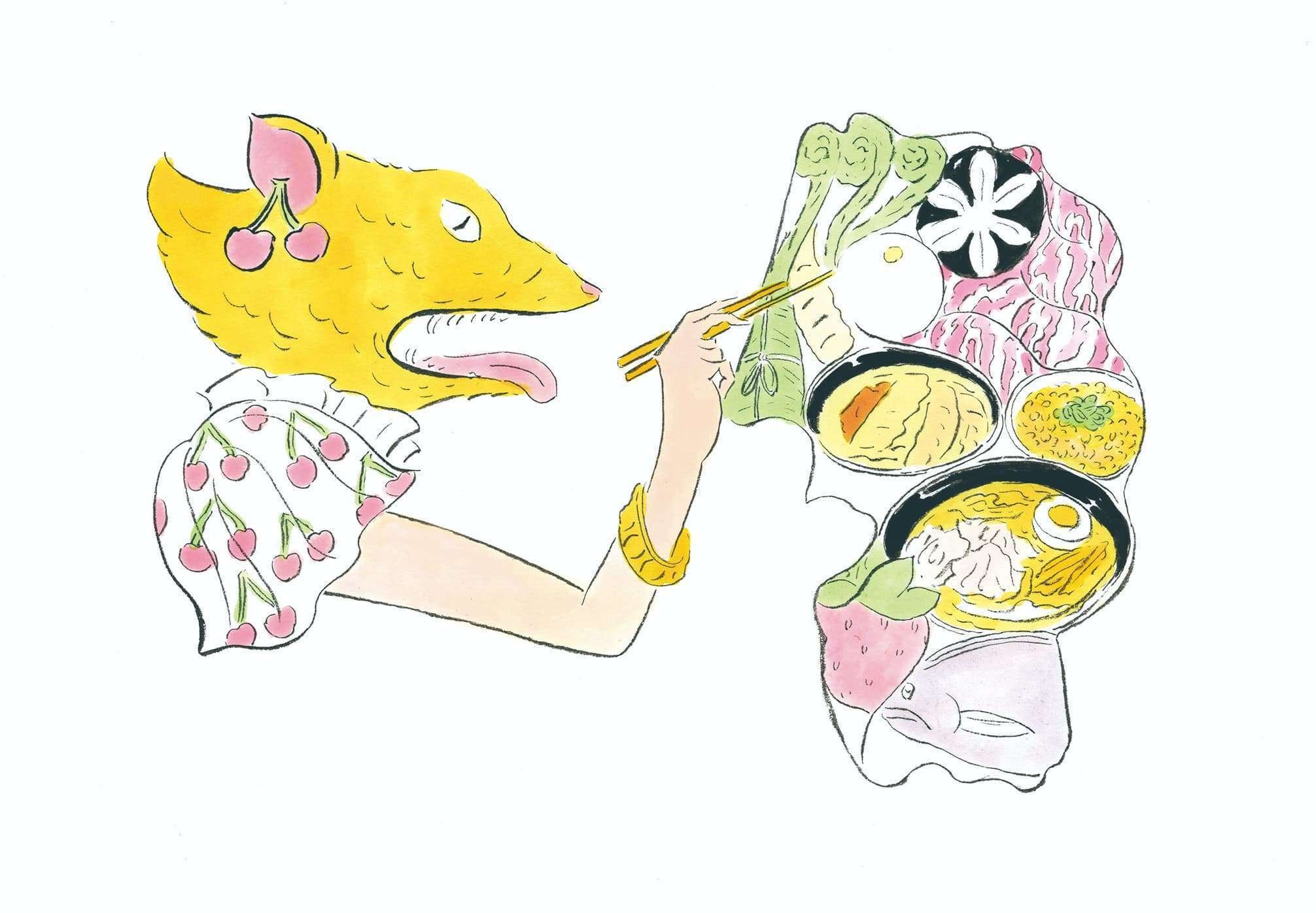 こりずに わるい食べもの』オンライン・ギャラリー 北澤平祐さんの挿絵