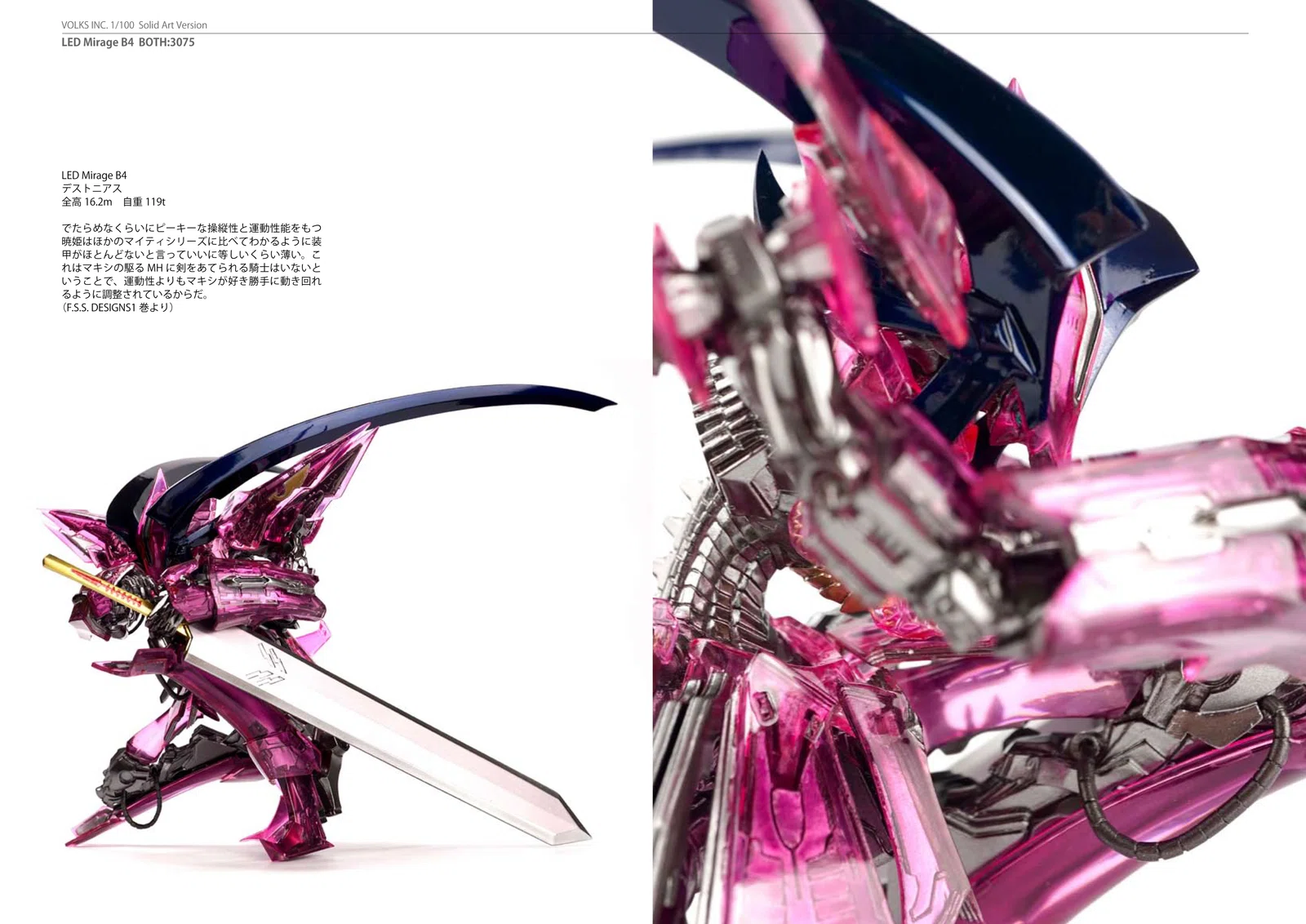 SSS 1/100 L.E.D.ミラージュ B4 デストニアス 本編仕様（ボークス 
