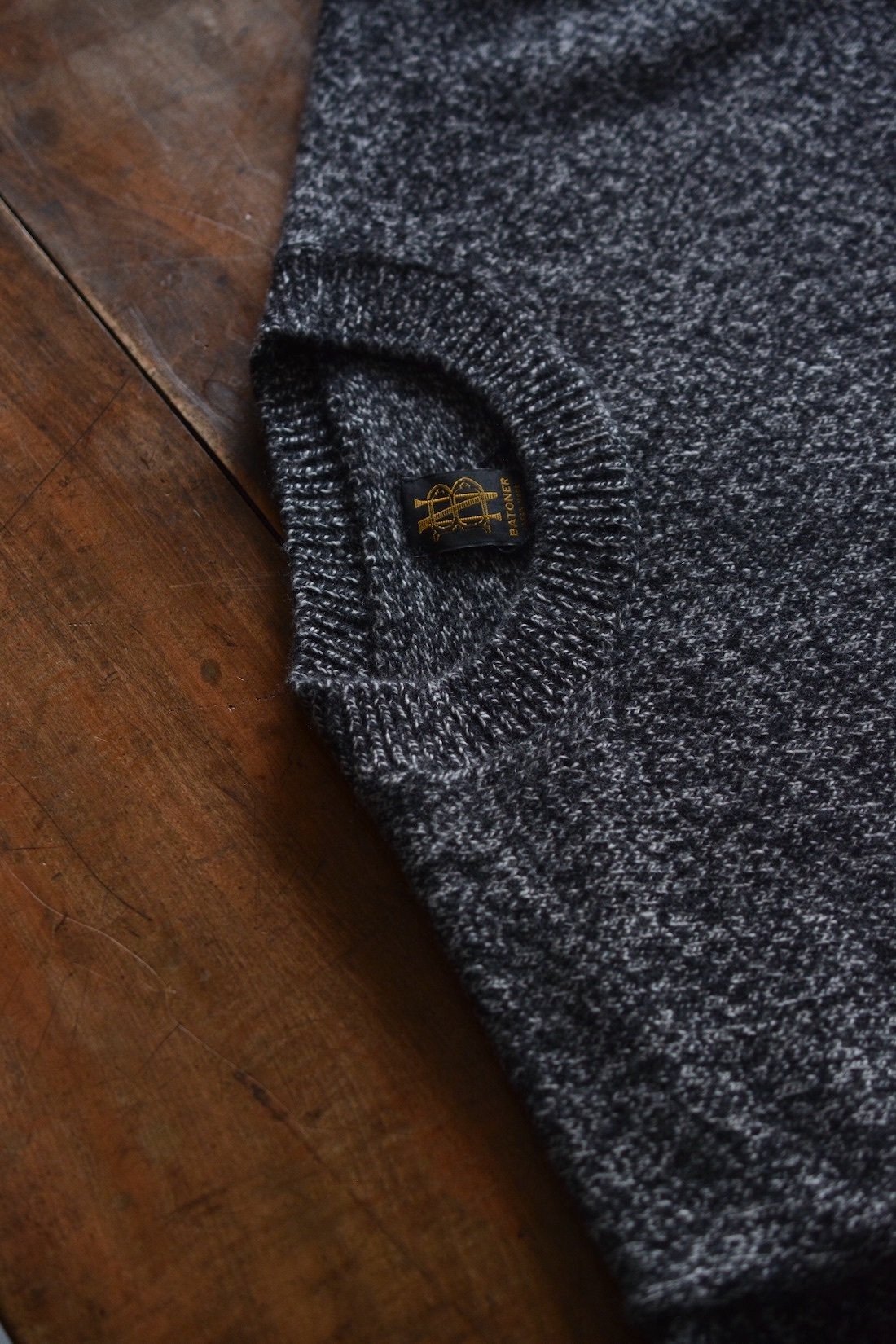 BATONER RE-CYCLE CASHMERE V NECK カシミヤ混 美品！BATONER