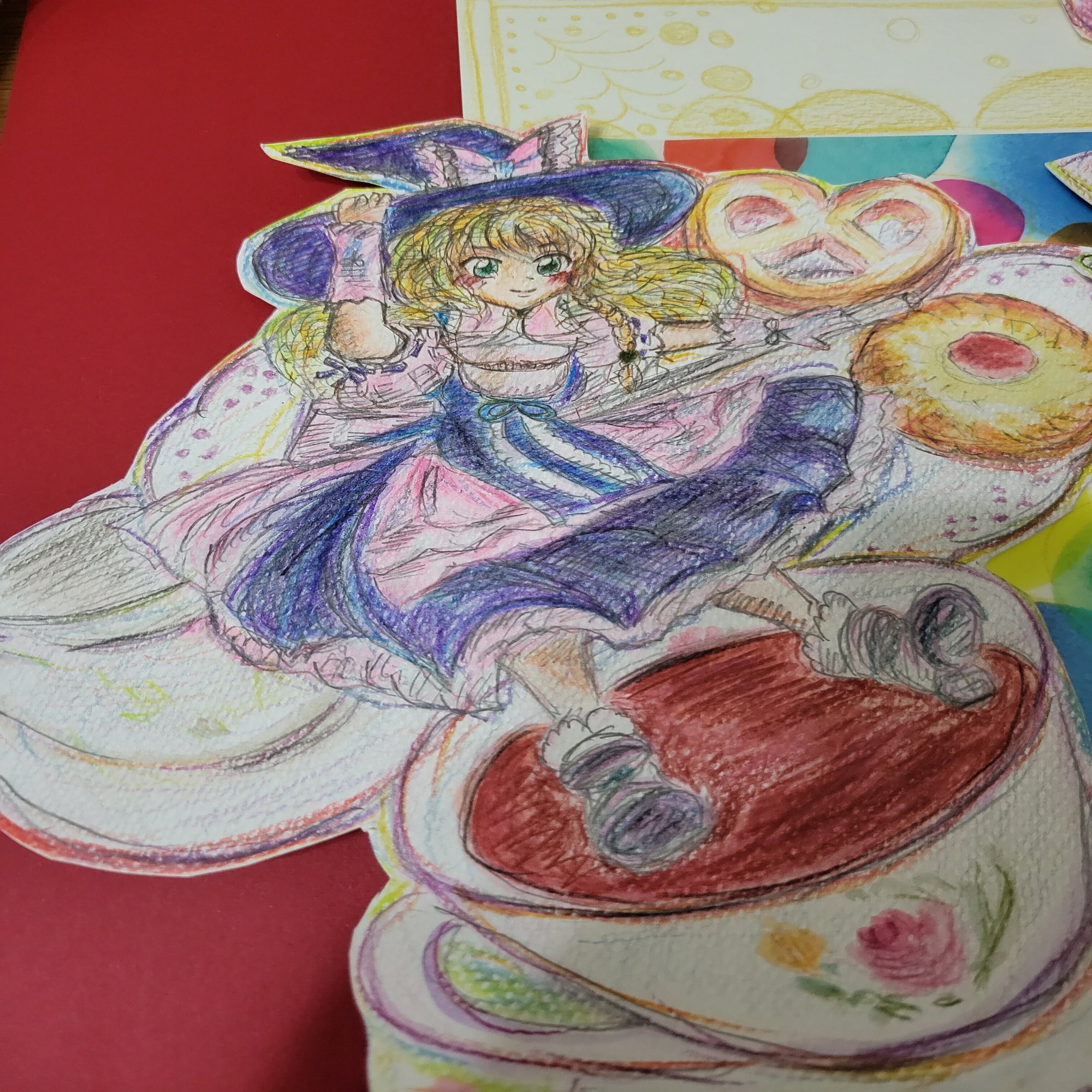 アナログイラスト描きました 好奇心メガ盛り女子 Saku桃 Note