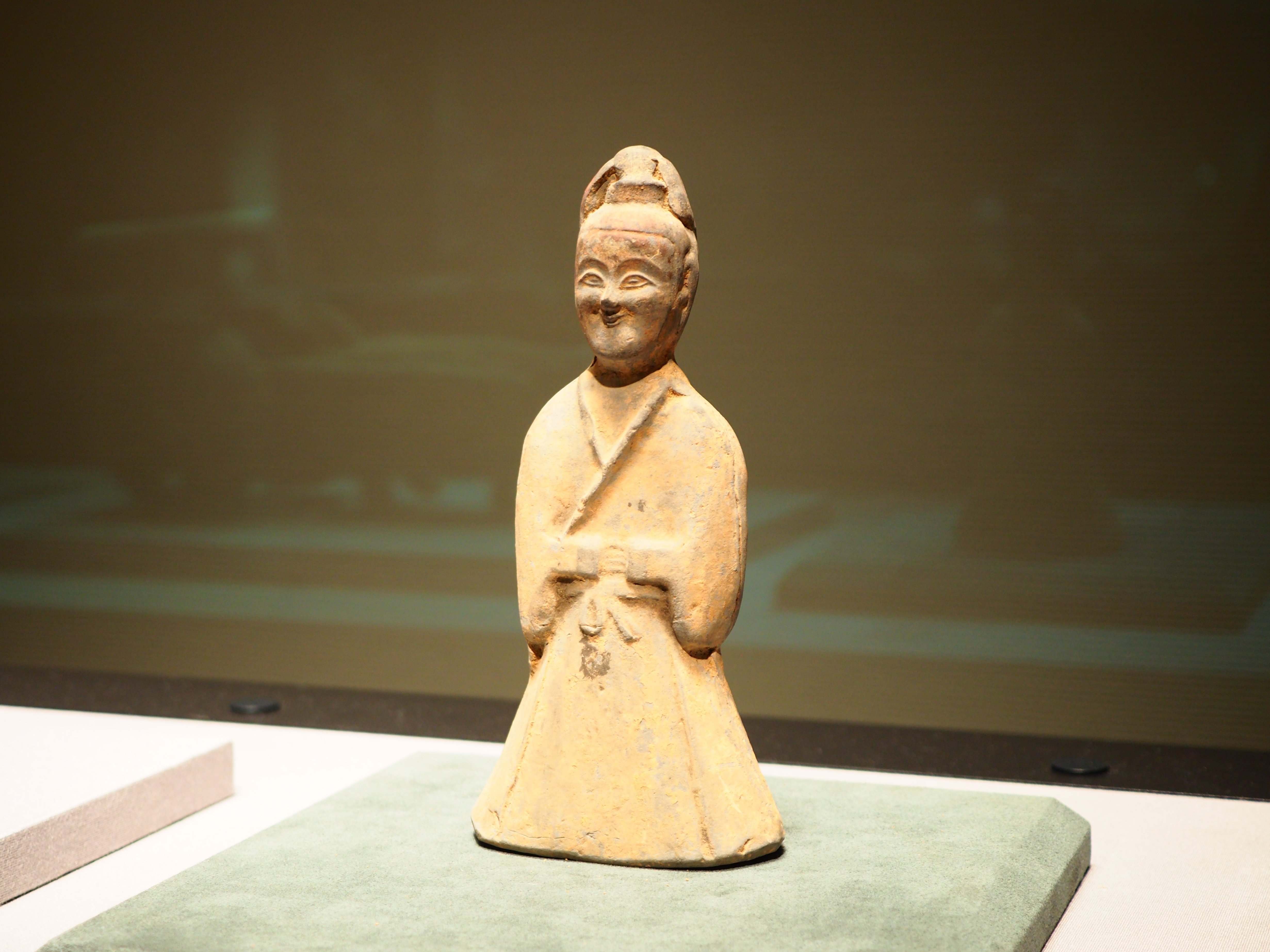 中国 加彩 騎馬人物