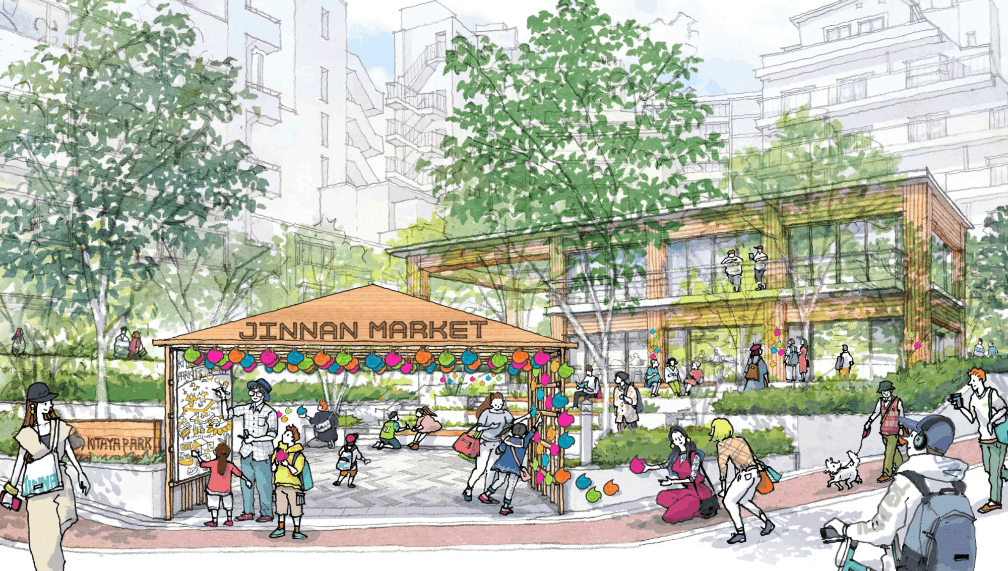 週末の公園におしゃれが集まったjinnan Marketで どんな公園 をつくりたい と聞いてイラスト化しました Web屋が広告業界にきてみた Note 週末の公園におしゃれが集まったjinnan Marketで どんな公園 をつくりたい と聞いてイラスト化しました Web屋が広告業界にきてみた Note