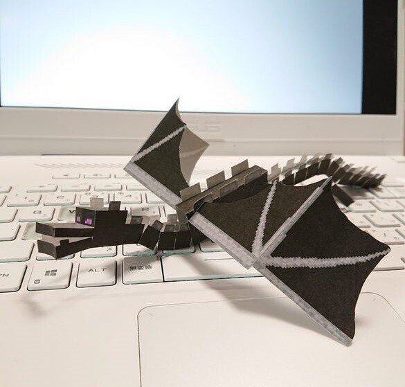 マインクラフト ペーパークラフト エンダードラゴン 簡単