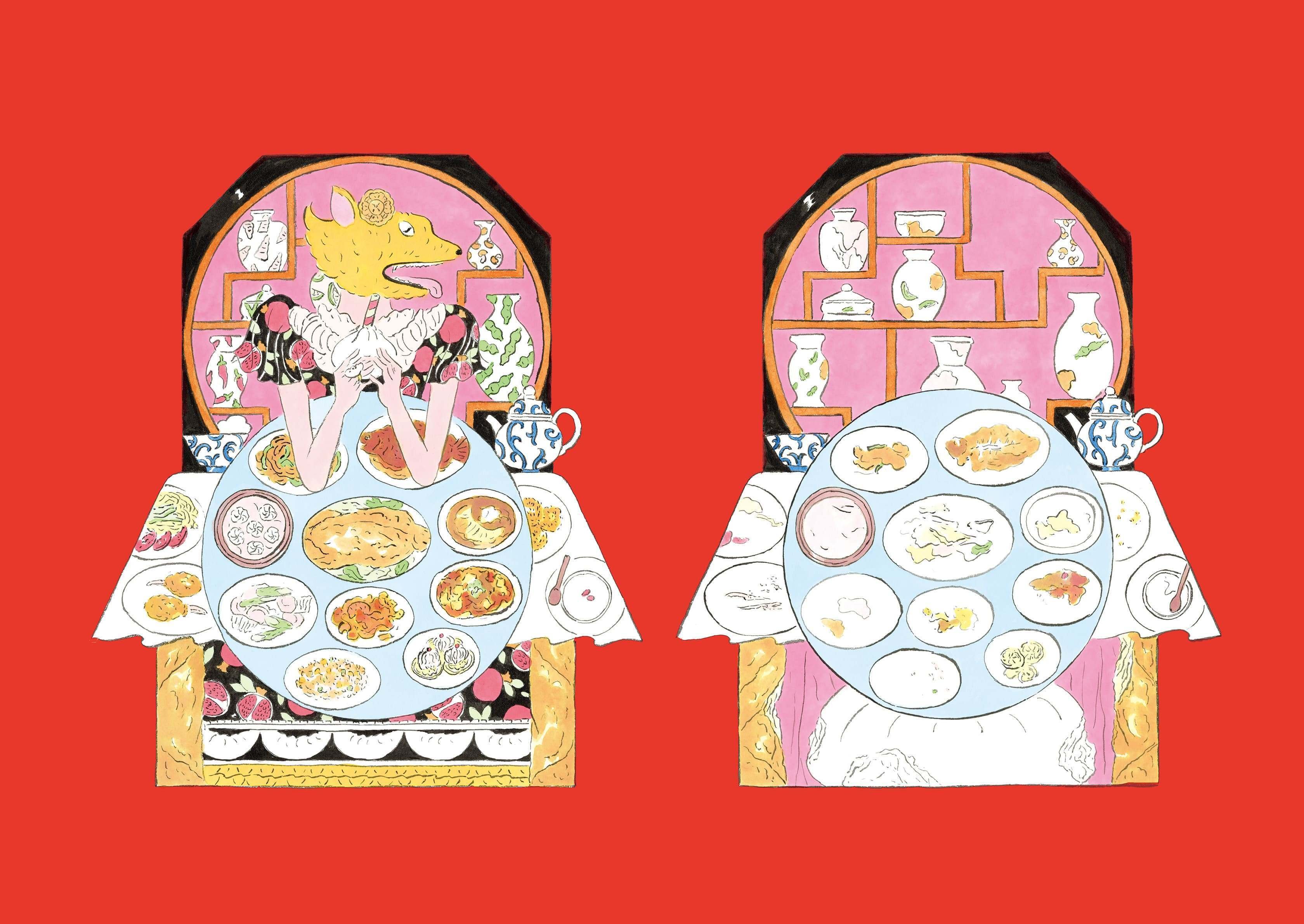 渡辺俊明作「こころおどる日 ひかりをたべた 風を食べた」大型額装 絵画 こりずに わるい食べもの』オンライン・ギャラリー 北澤平祐さんの挿絵