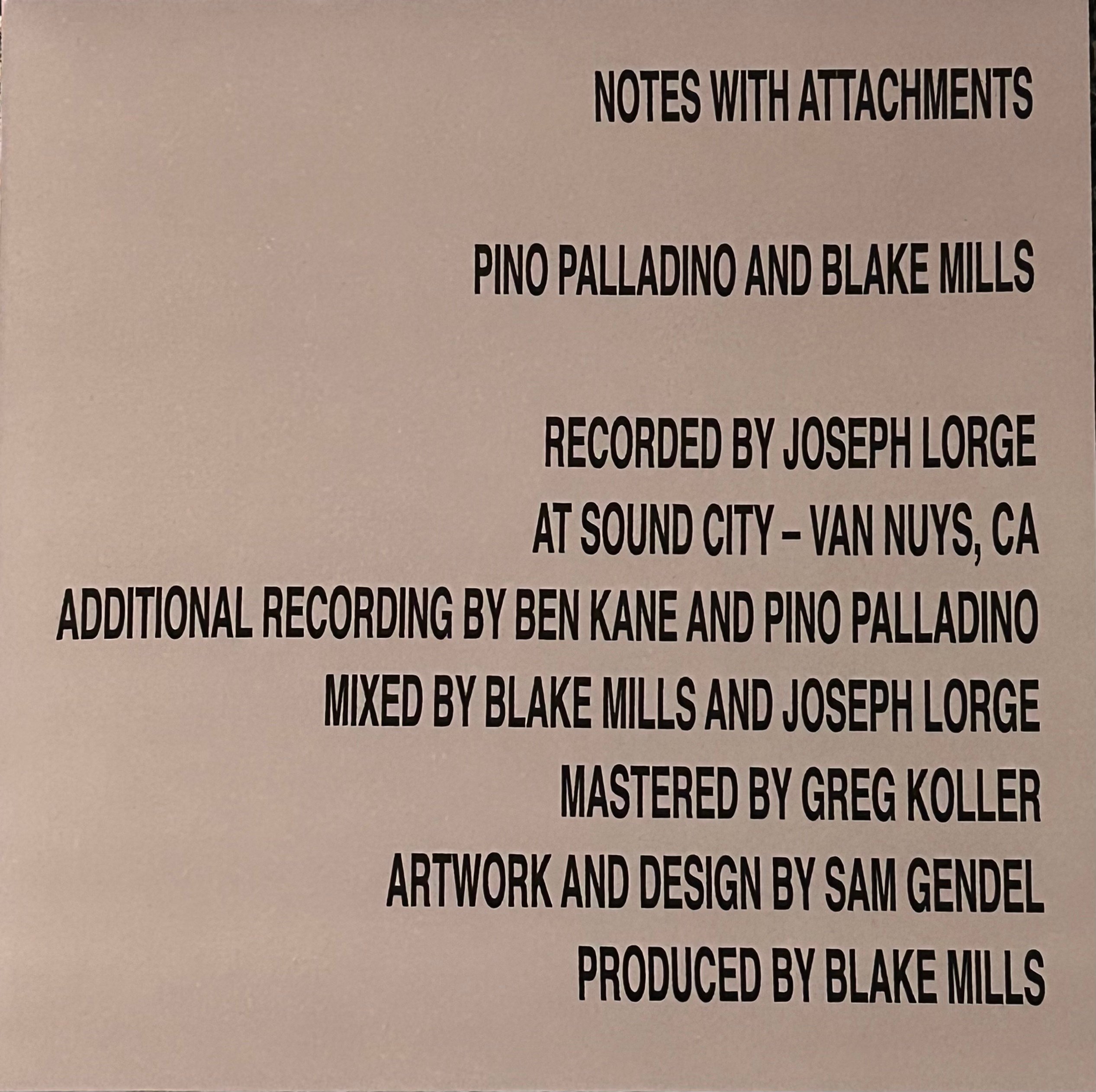 Pino Palladino Notes With Attachments 新品 今や世界で最も忙しい引っ張りだこ最高峰ベーシストのピノ