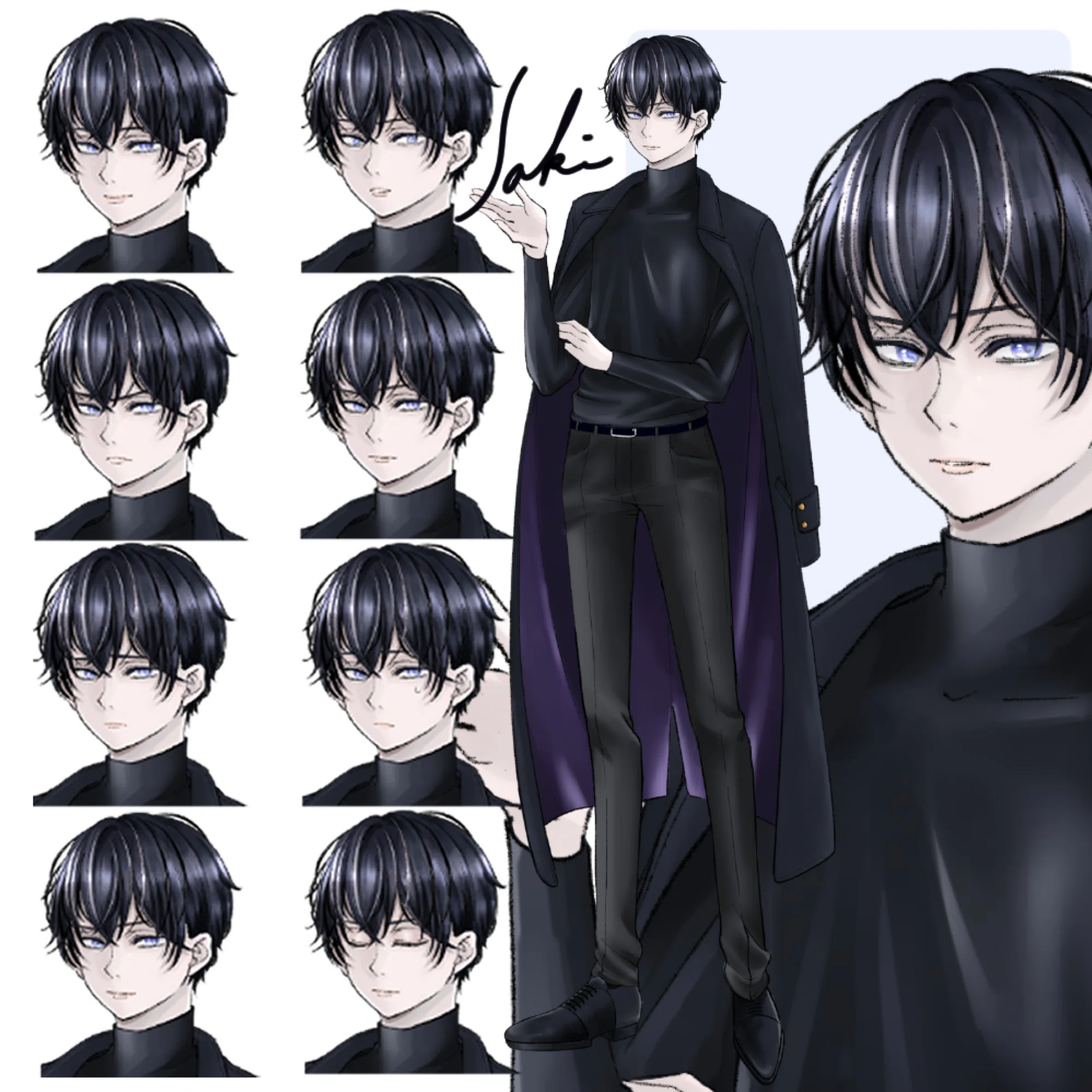 キャラ販売￤黒いロングコートの男性｜saki