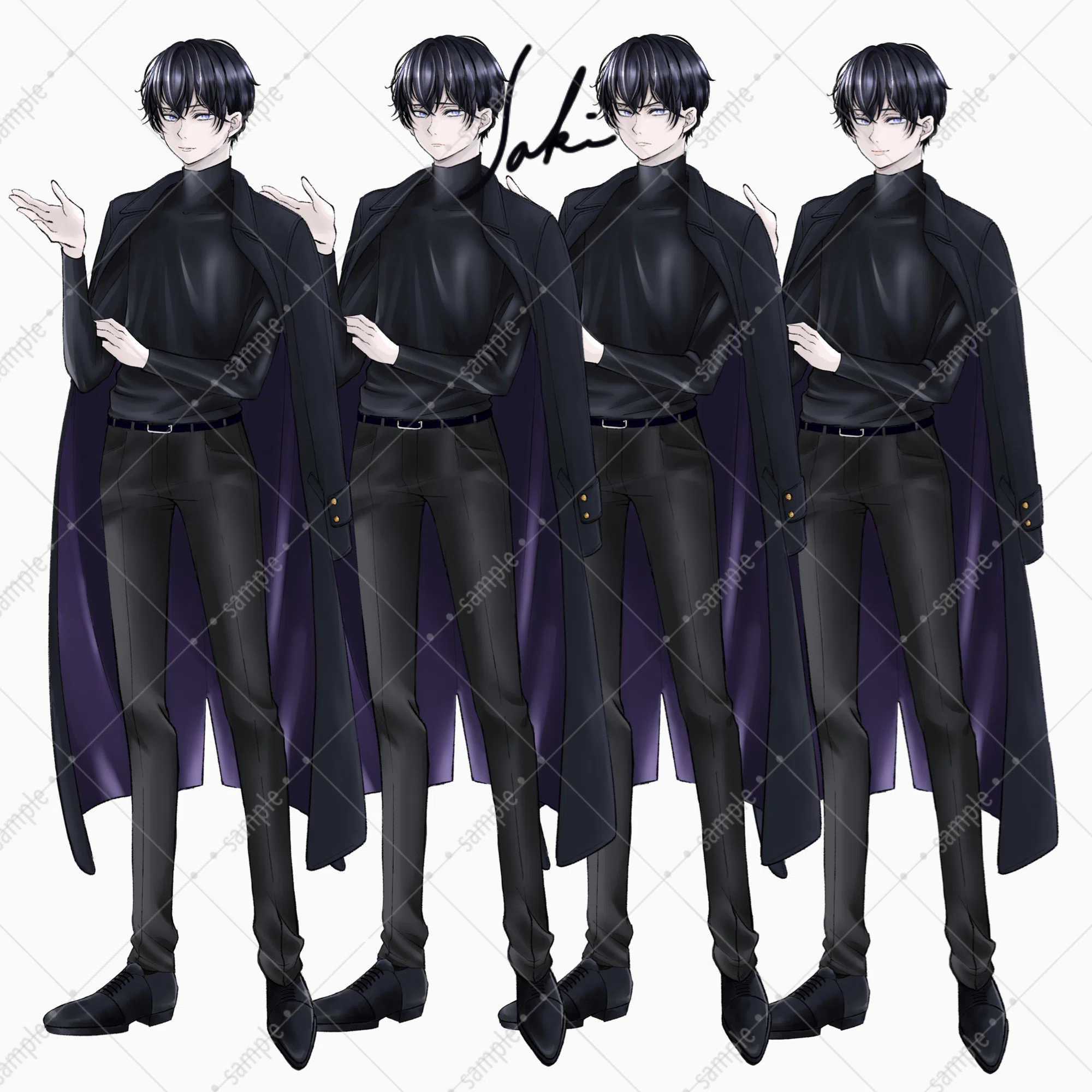 キャラ販売￤黒いロングコートの男性｜saki