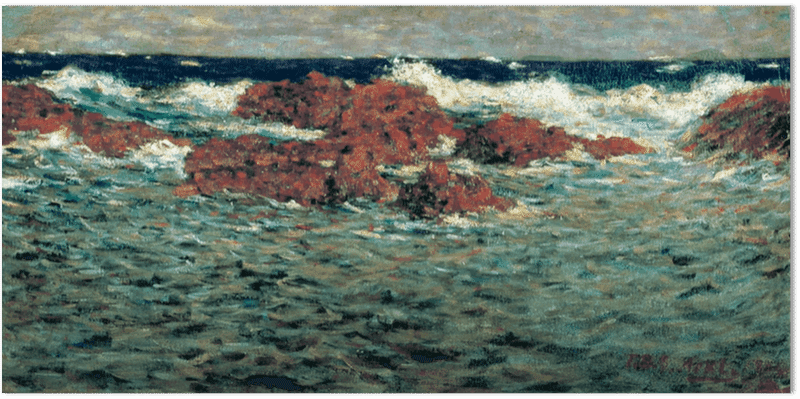浮田　克躬、バルト海と赤い屋根、希少な額装用画集より、新品高級額装付、状態良好 Yahoo!オークション - 浮田 克躬 バルト海と赤い屋根 希少な額装