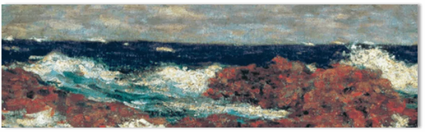 ワタクシ流☆絵解き館その205 青木繁「海景－布良の海」ー絵画エッセイ