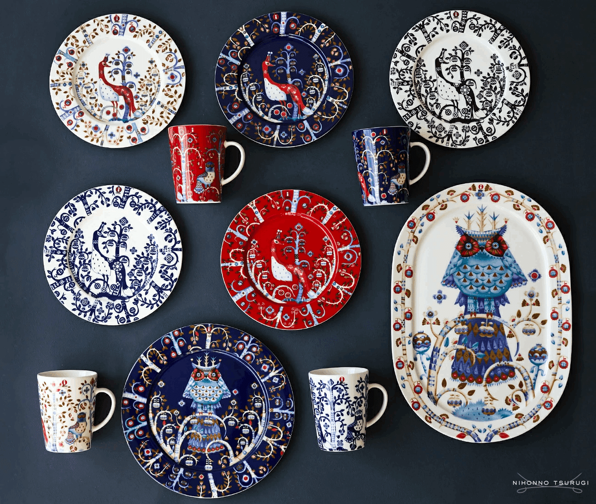 イッタラ タイカ クリスマス レッド ミッドナイトブルー マグ プレート