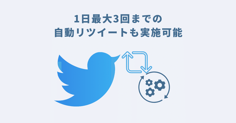 POINT2：1日最大3回までの自動リツイートも実施可能