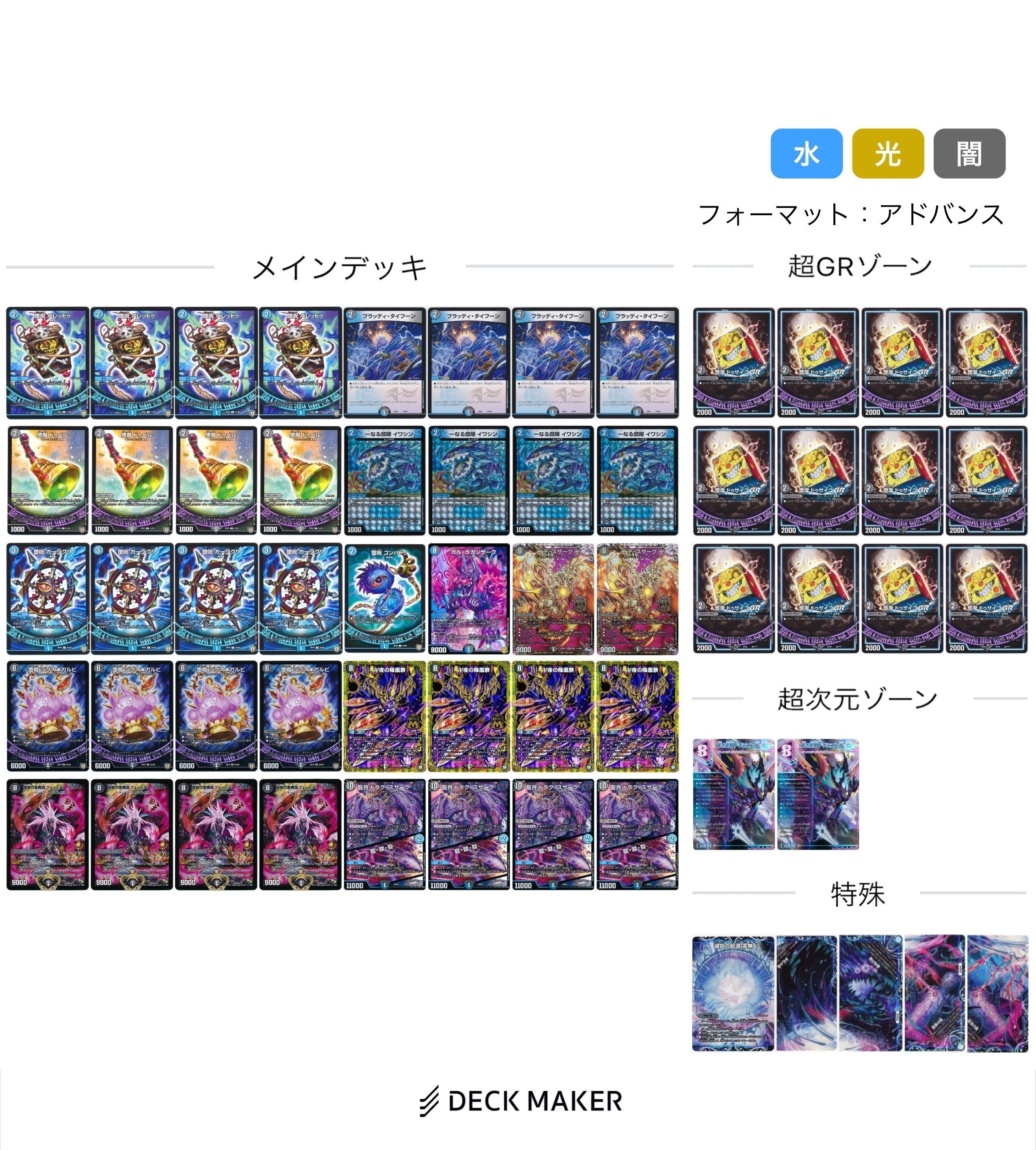 黒単デスザーク(パーツ、GR、零龍付き) 黒単デスザーク 黒単魔導具