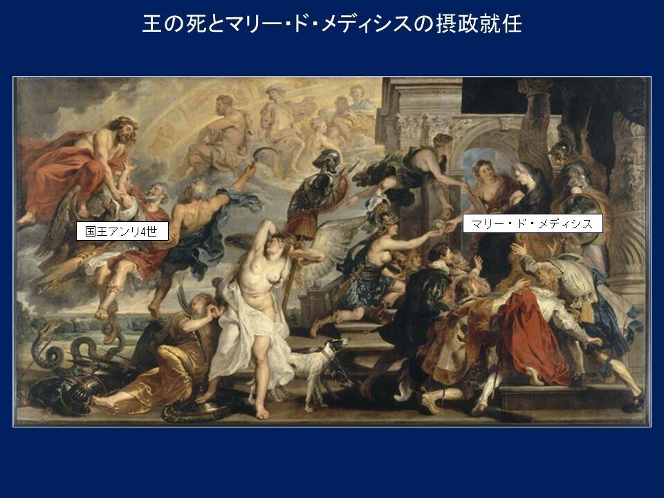 王の死とマリー・ド・メディシスの摂政就任」ピーテル・パウル