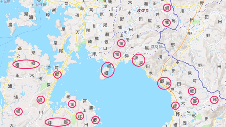 日本地図で地名の分布を見てみた｜朝日新聞社 メディア研究開発センター