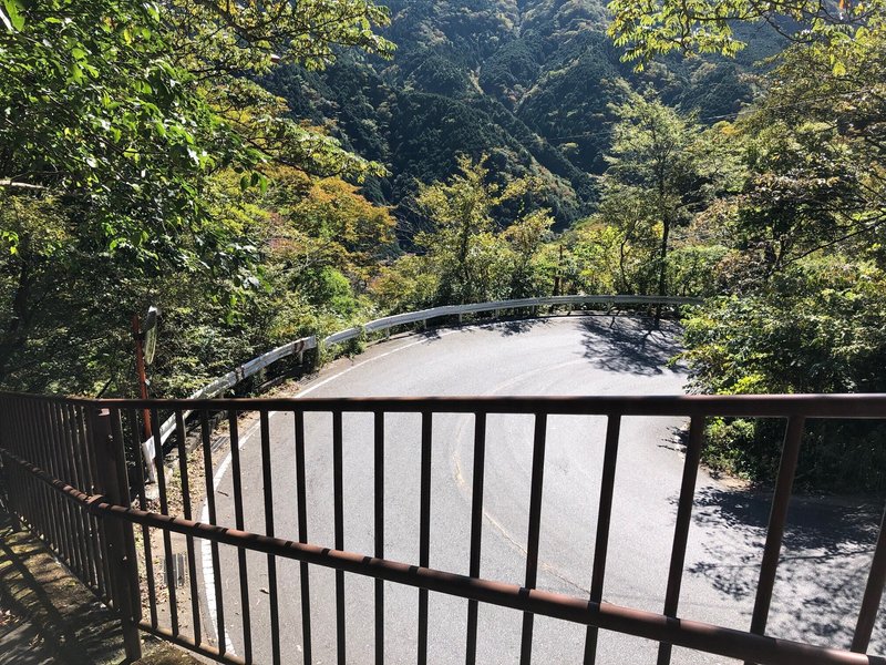 山と歴史の連なる道　箱根　旧東海道　猿滑坂　ヘアピンカーブ