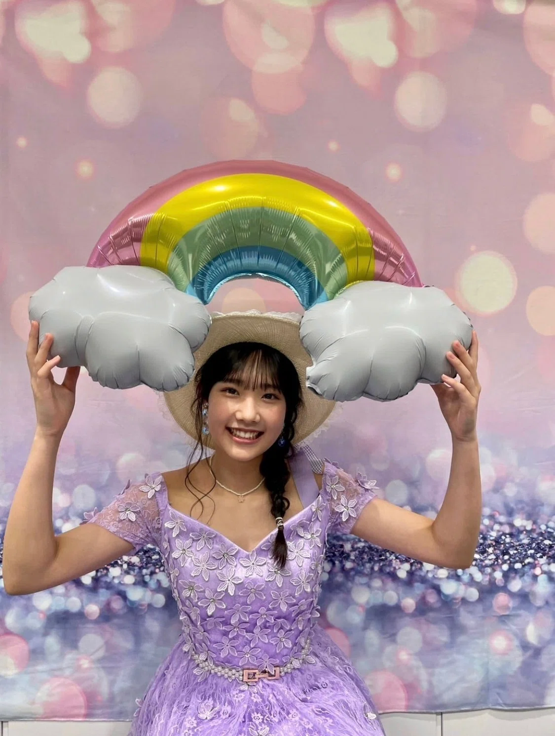 ♪華姫♪リカちゃん ピンク系キラキラロングドレス （フラワーモチーフ 