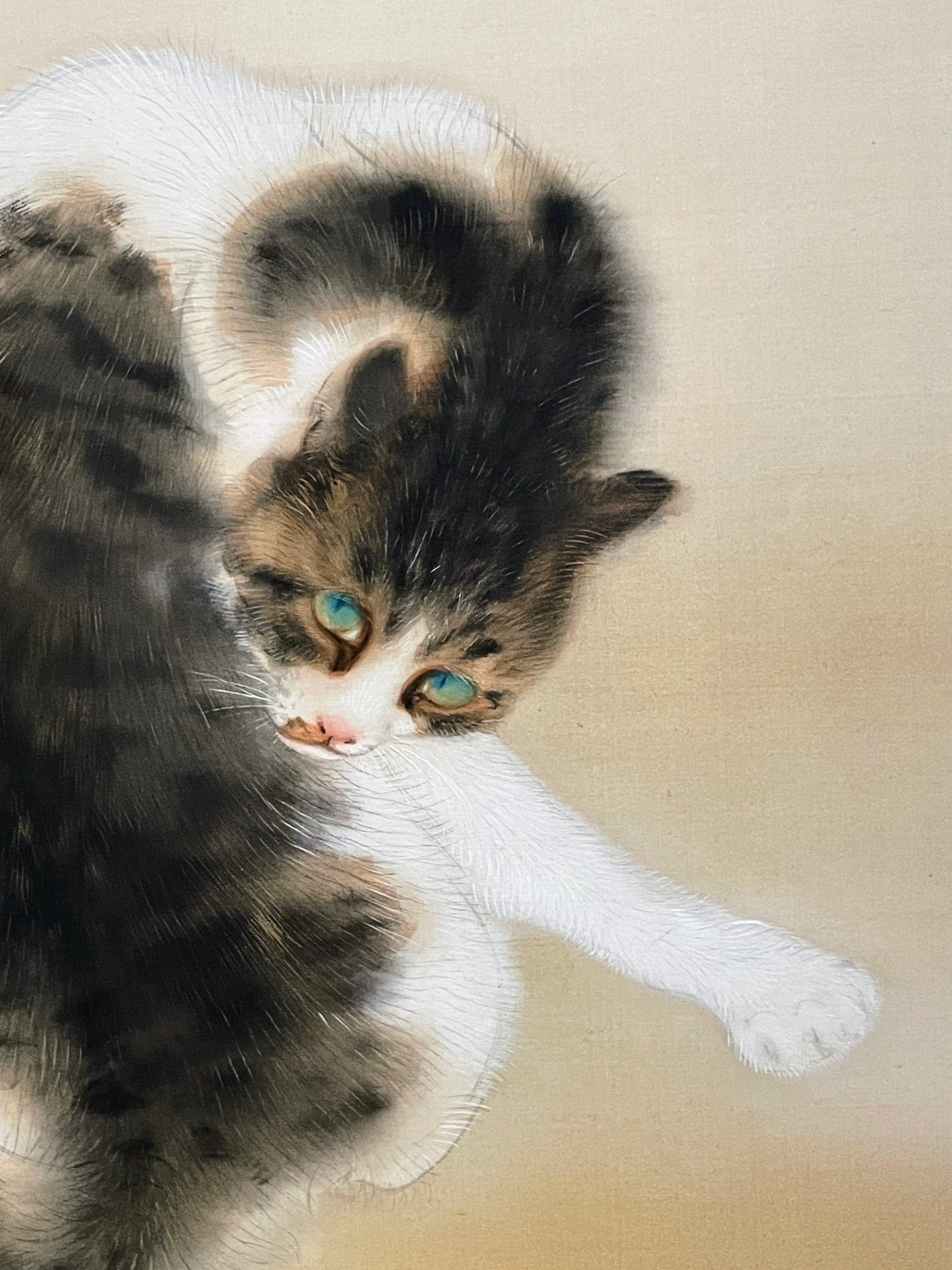 tw様予約①絵画「猫の背中に何かある〜日本の夏の風物詩／モロッコ／スウェーデン」 tw様予約①絵画「猫の背中に何かある〜日本の夏の風物詩