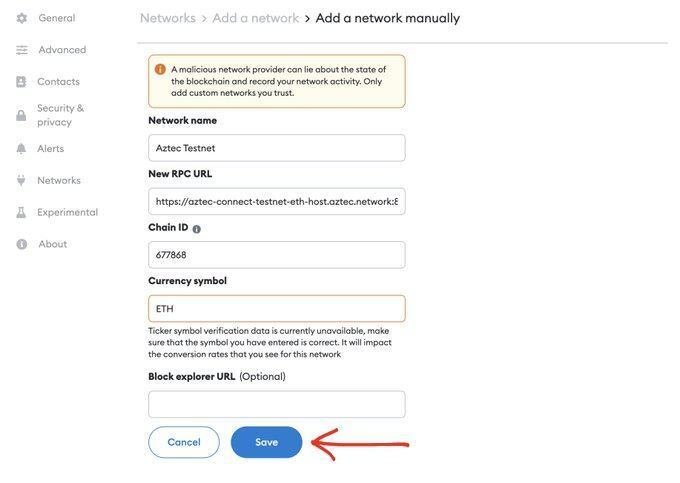 Aztec Connect Testnet V1｜適当