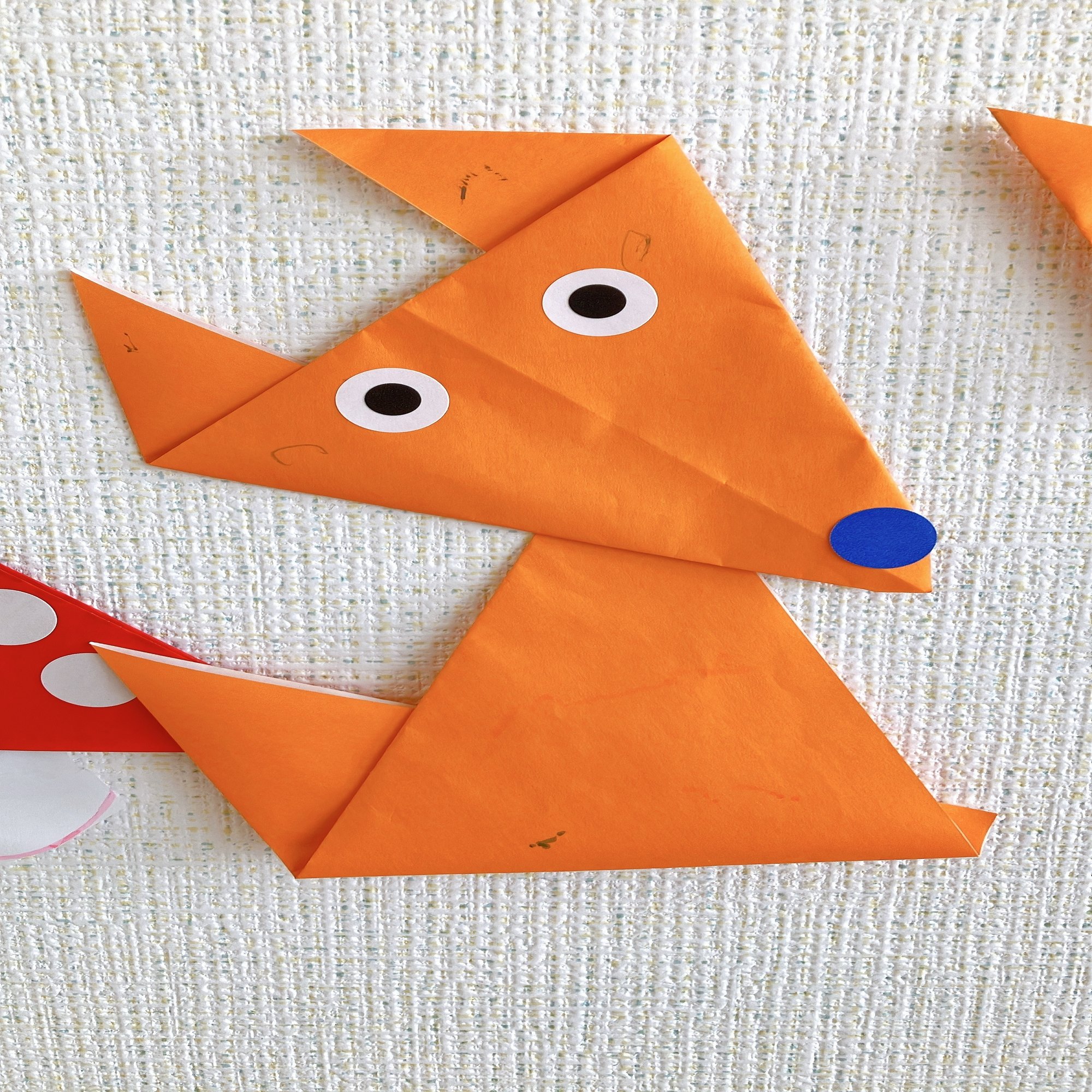 秋の製作 キツネとキノコ のびっこ向陽台 Note