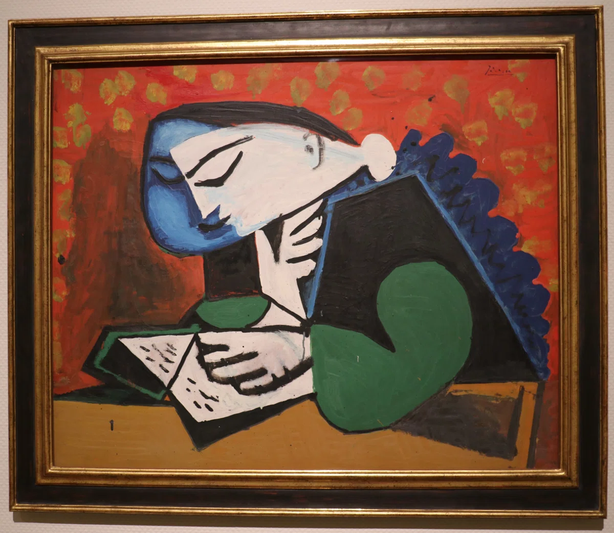 ピカソ(PICASSO)【読書をするコルセットの女】、高級画集画 くるしく