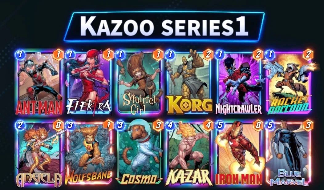 Marvel Snap デッキ解説】シリーズ1⃣2⃣3⃣対応「kazoo」解説｜AKI