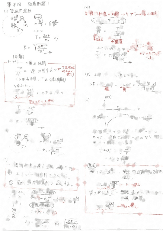 鉄緑会 入試物理演習 第1〜13回 講師による解説プリントセット
