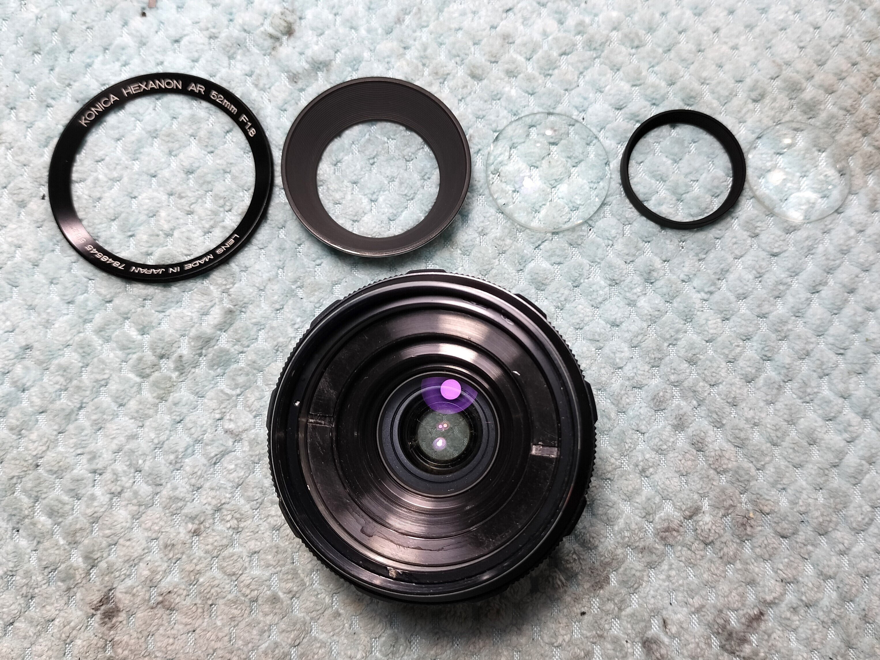Konica Hexanon AR 52mm F/1.8の分解｜フィルムカメラ修理のアクアカメラ