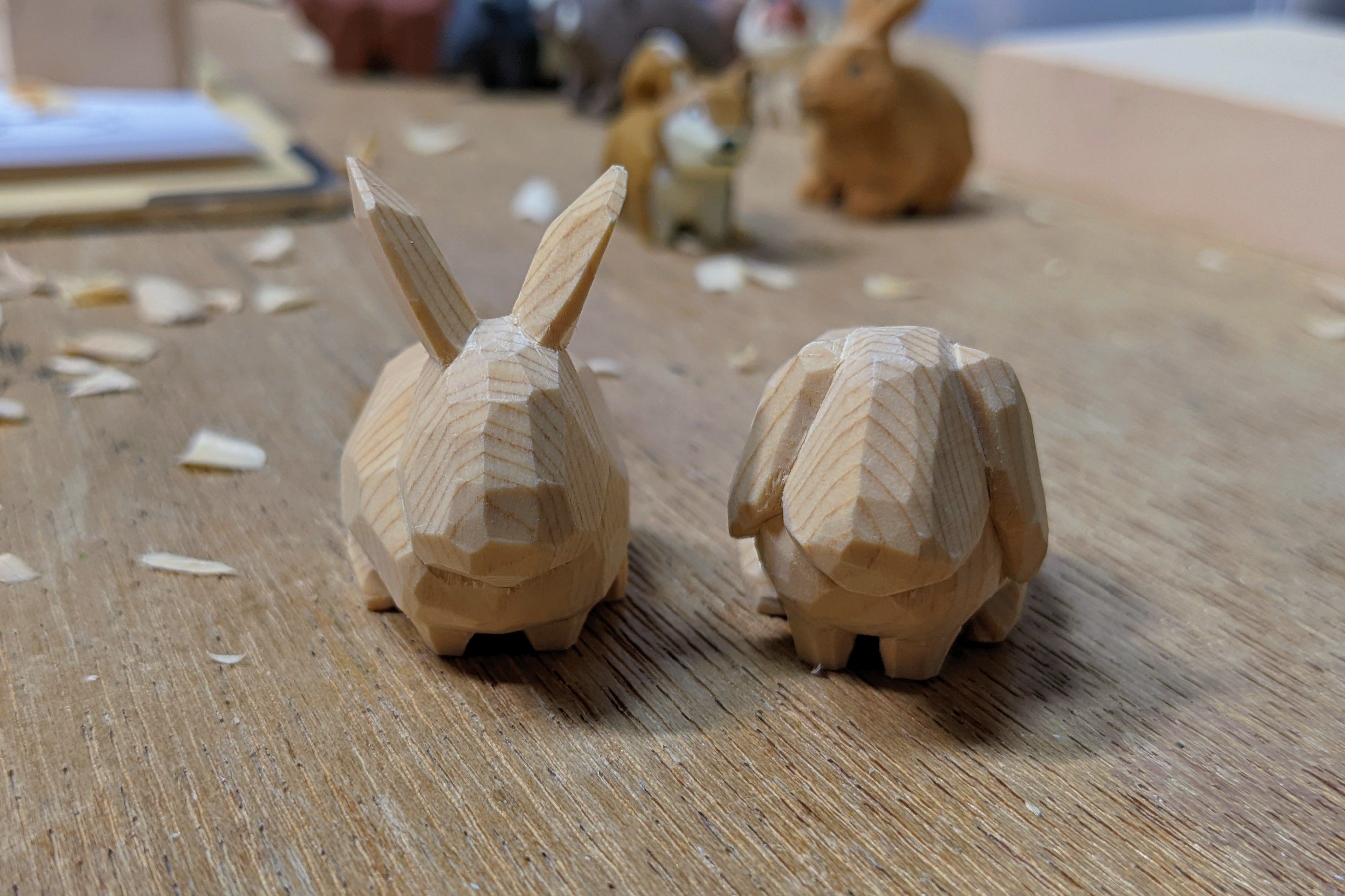 ⭐家宝　マンモス牙の彫刻　キノコとウサギ⭐ ⭐家宝 マンモス牙の彫刻 キノコとウサギ 家宝マンモス牙の彫刻