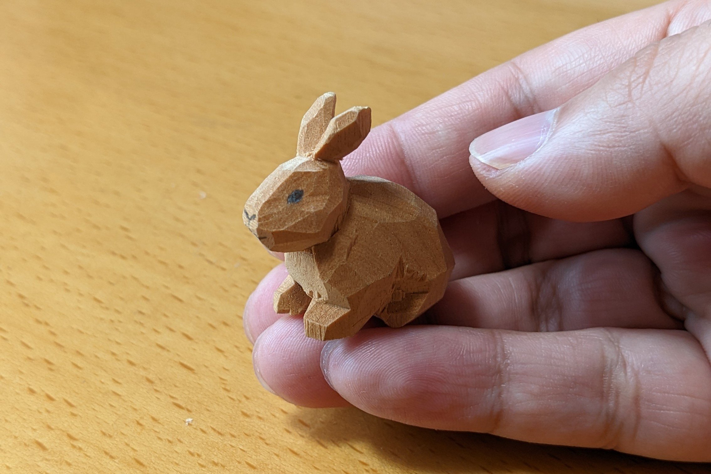 歴史資料的なウサギの彫刻 Ⅱ 昭和初期の日本製アンティーク木彫りうさぎ