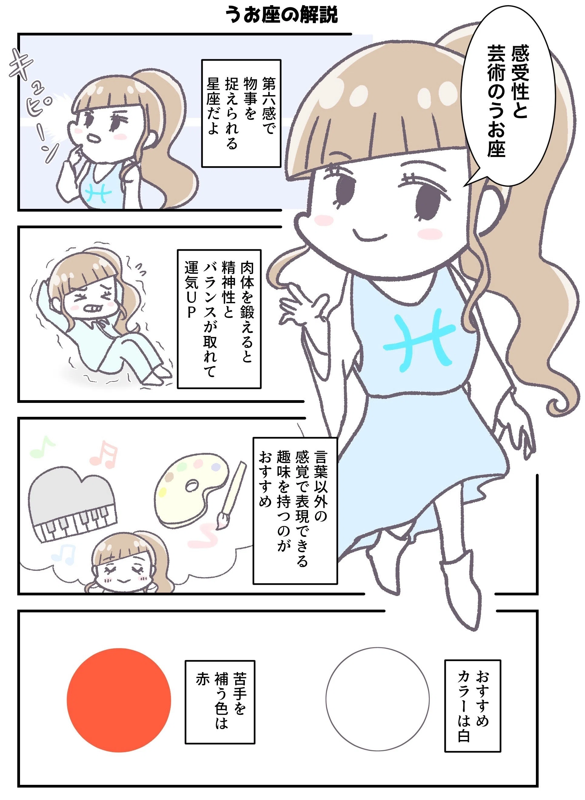 現役占い師が描く 12星座解説マンガ13 うお座｜星見かおる＠占い師＆漫画家