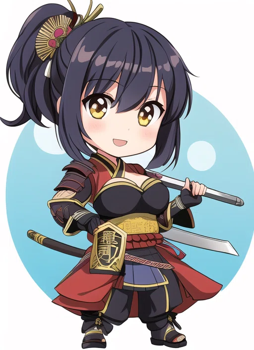 AIイラスト23枚 戦国ソシャゲの汎用女武将キャラ お絵描きAI|番茶(50代Youtuber)