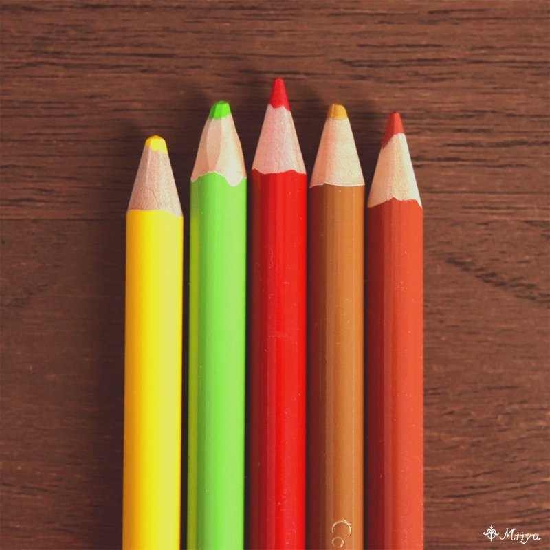 塗り絵に使った主な色鉛筆