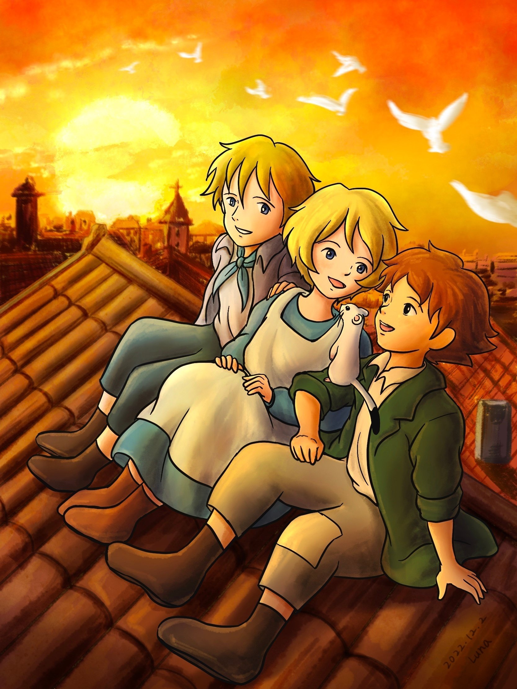 セル画 ロミオの青い空 ビアンカ アルフレド 貴族時代 世界名作劇場