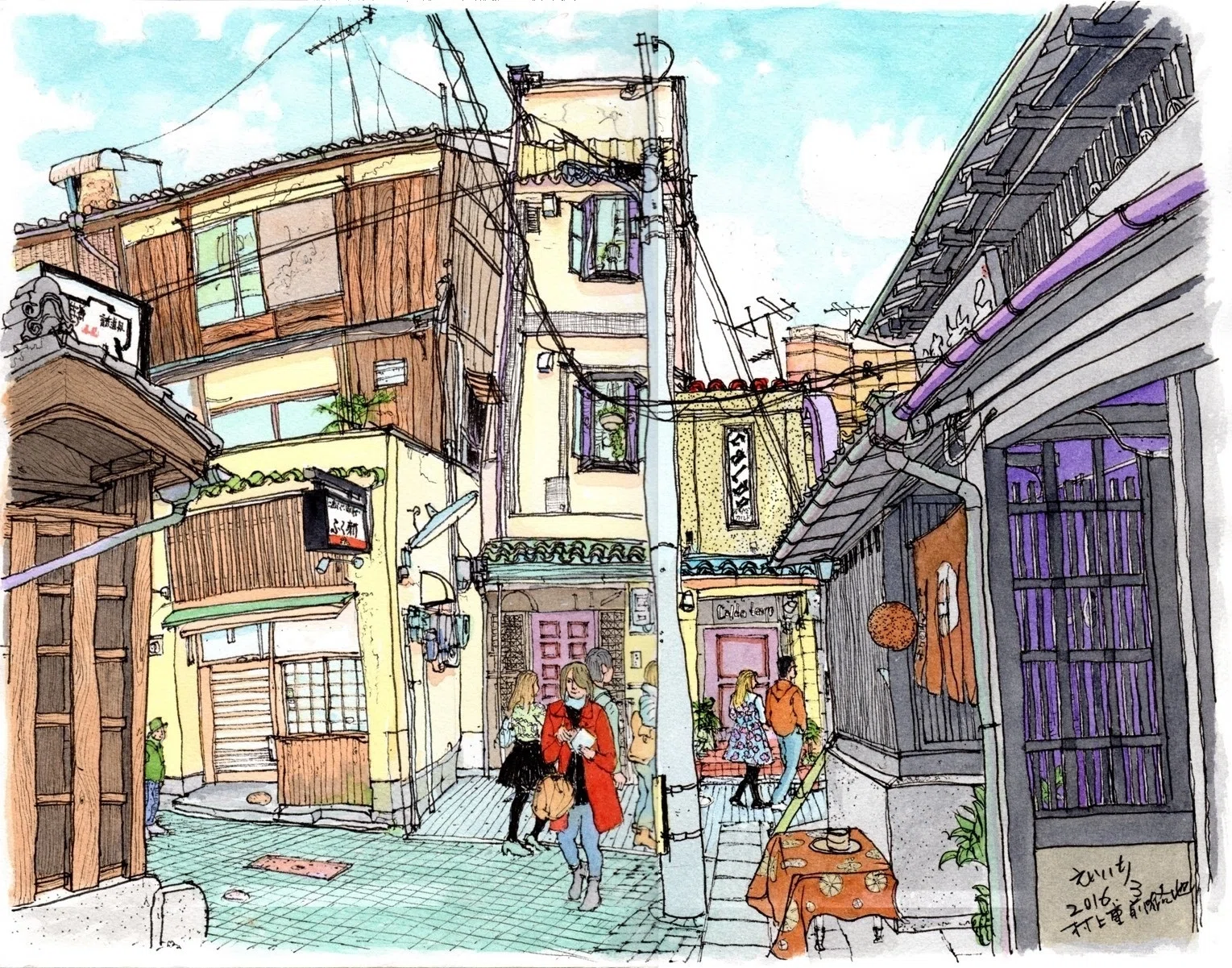 私のスケッチポイント／作品紹介あれこれ＞ 四条木屋町