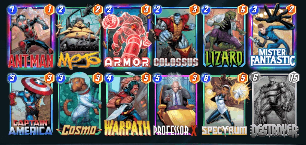 Marvel Snap デッキ解説】シリーズ3⃣デッキ「デストロイヤーX」解説｜AKI