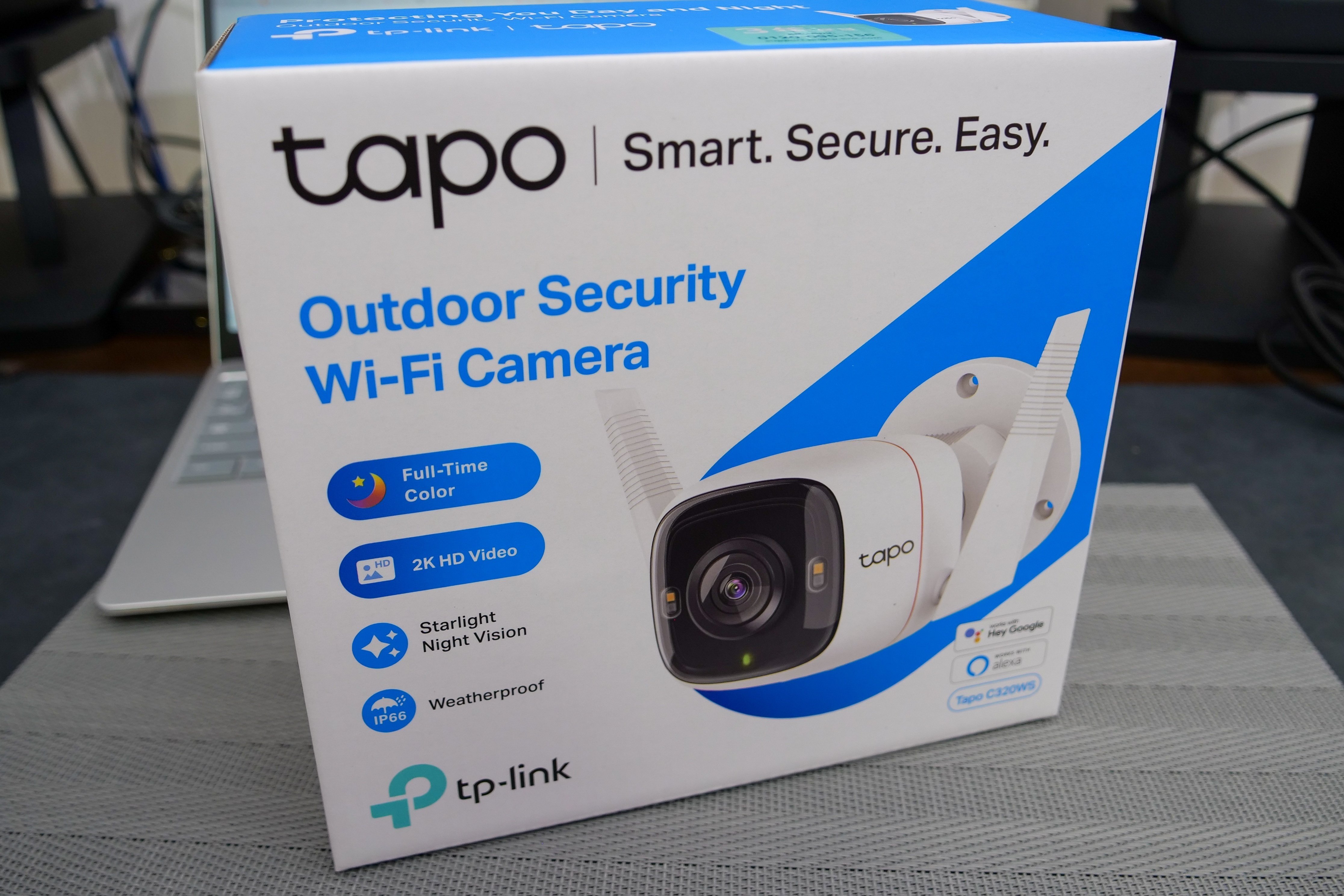 美品TAPO:WiFi ネットワークカメラ屋外カメラ防犯カメラ2台C320WS TP-Link 防犯カメラ 屋外 家庭用 wifi 400万画素 ワイファイカメラ