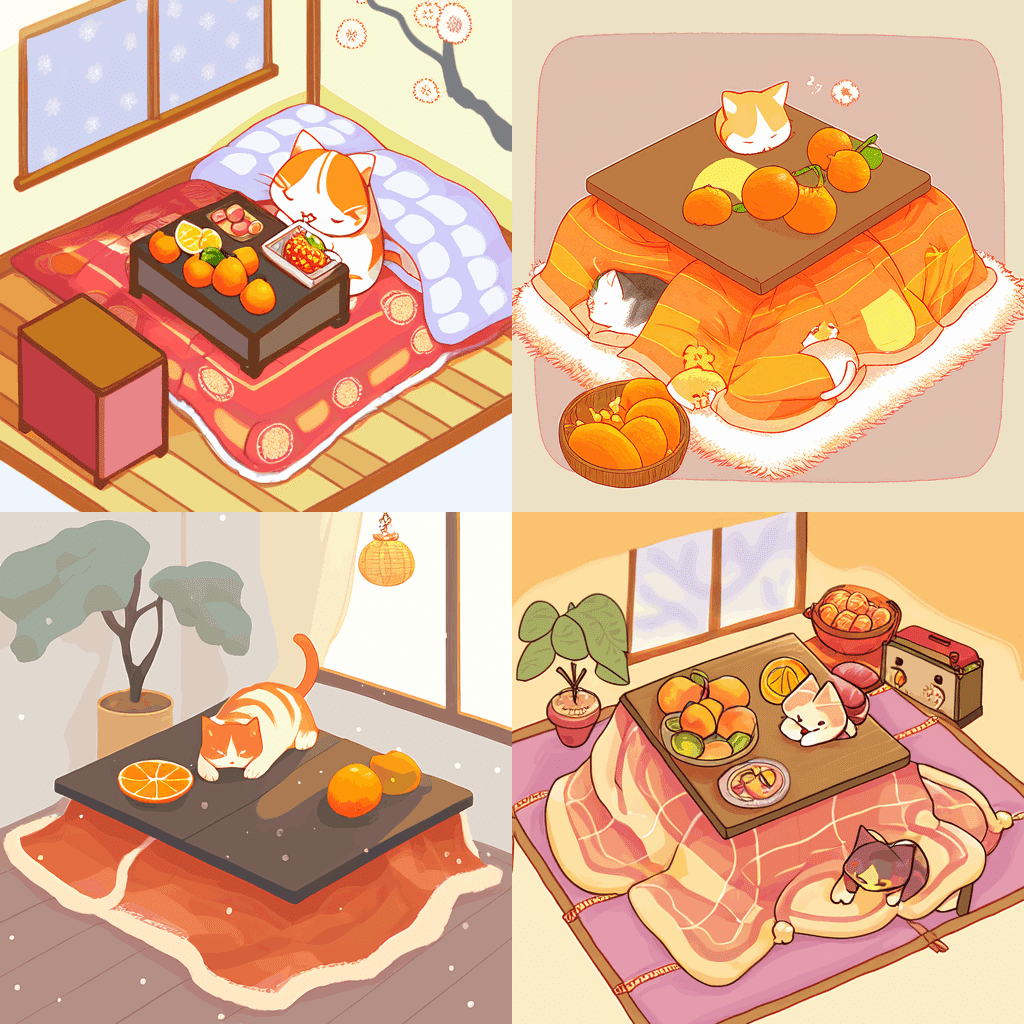 Nijijourneyがこたつみかんを描いてくれた｜みれのスクラップ
