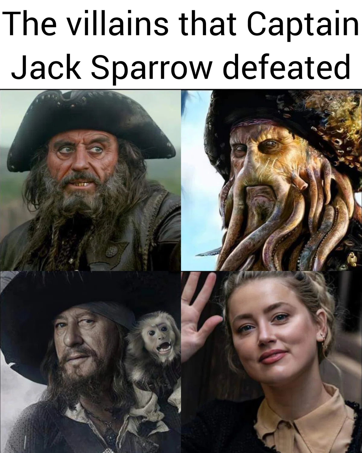 The villains that Captain Jack Sparrow defeated