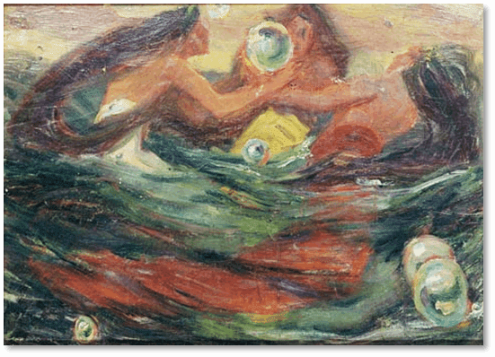 青木繁 絵画 ② ワタクシ流☆絵解き館その109 青木繁「海の幸」⑳太陽神信仰への