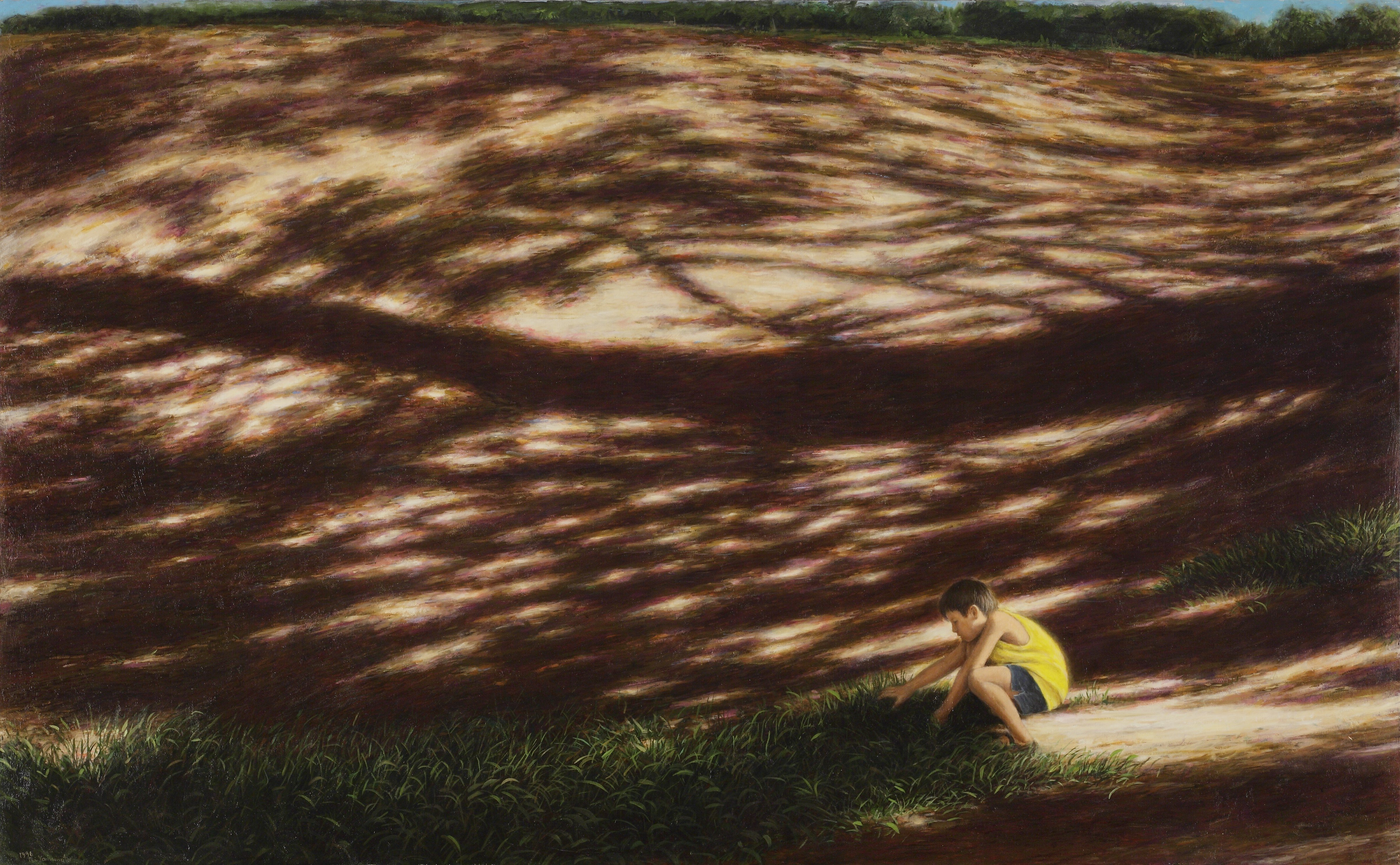 現実の中の幻想的な一瞬、光と影を描く作家の代表作ー山本貞《地の光景