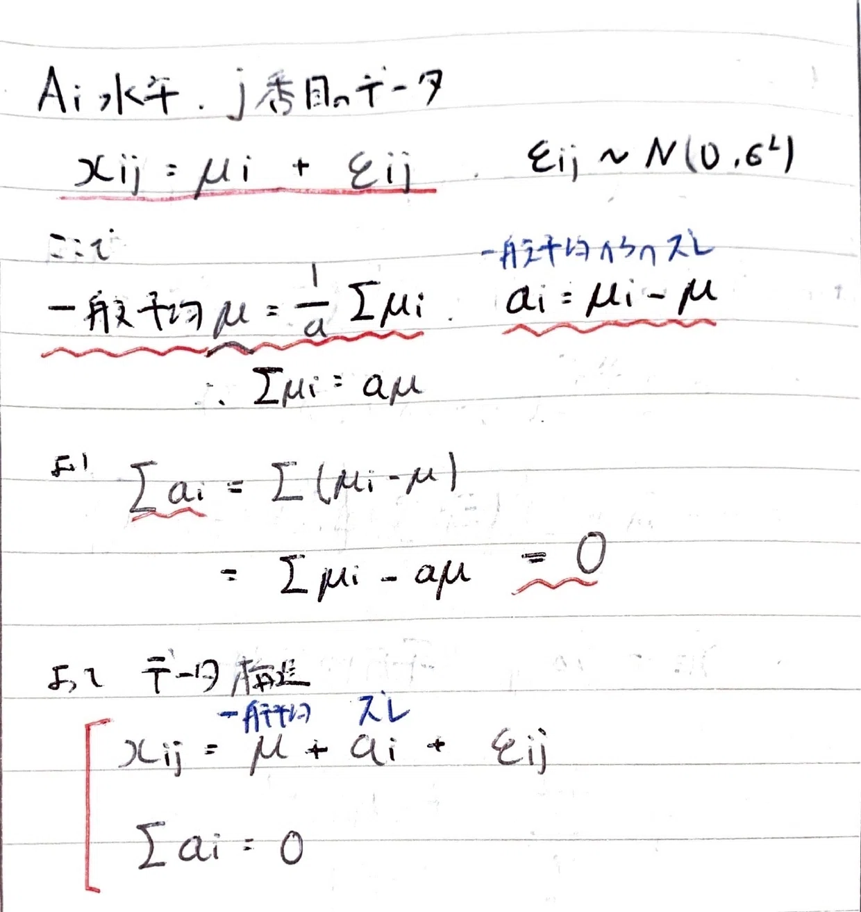 書記が数学やるだけ#638 一元配置分散分析の理論｜鈴華書記（Writer