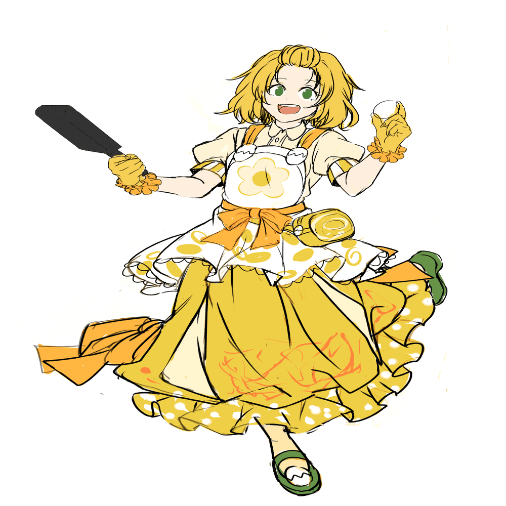 うちの子フード】卵焼きちゃん＊イラスト制作過程｜柑橘コウ