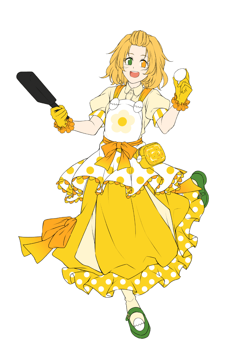 うちの子フード】卵焼きちゃん＊イラスト制作過程｜柑橘コウ