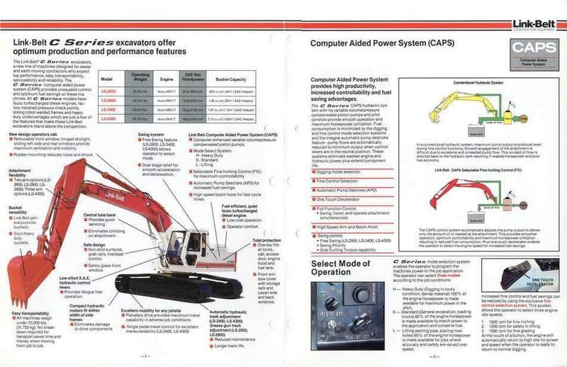 LINKBELT FMC HYDRAULIC EXCAVATORS C Series｜建設機械化ライブラリー｜note