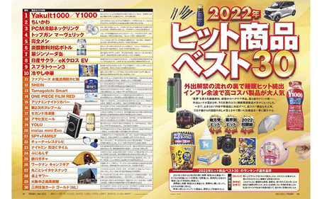 「日経トレンディ2022年12月号」より2022年ヒット商品ベスト30