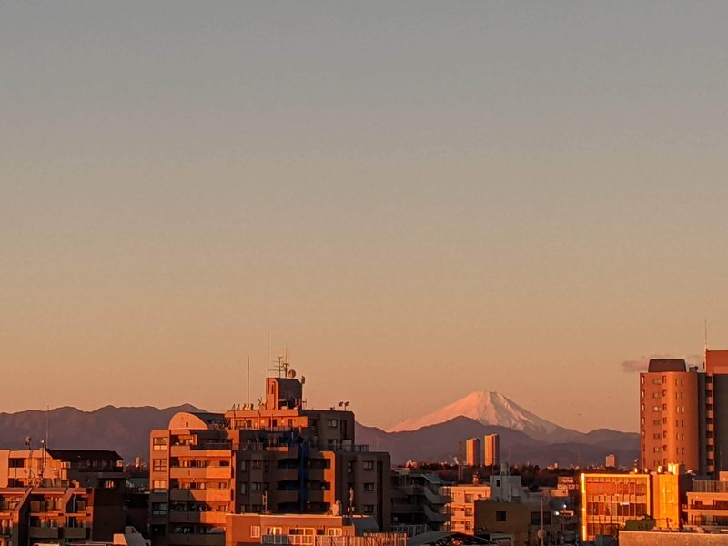 2022/01/01　初日の出の富士山