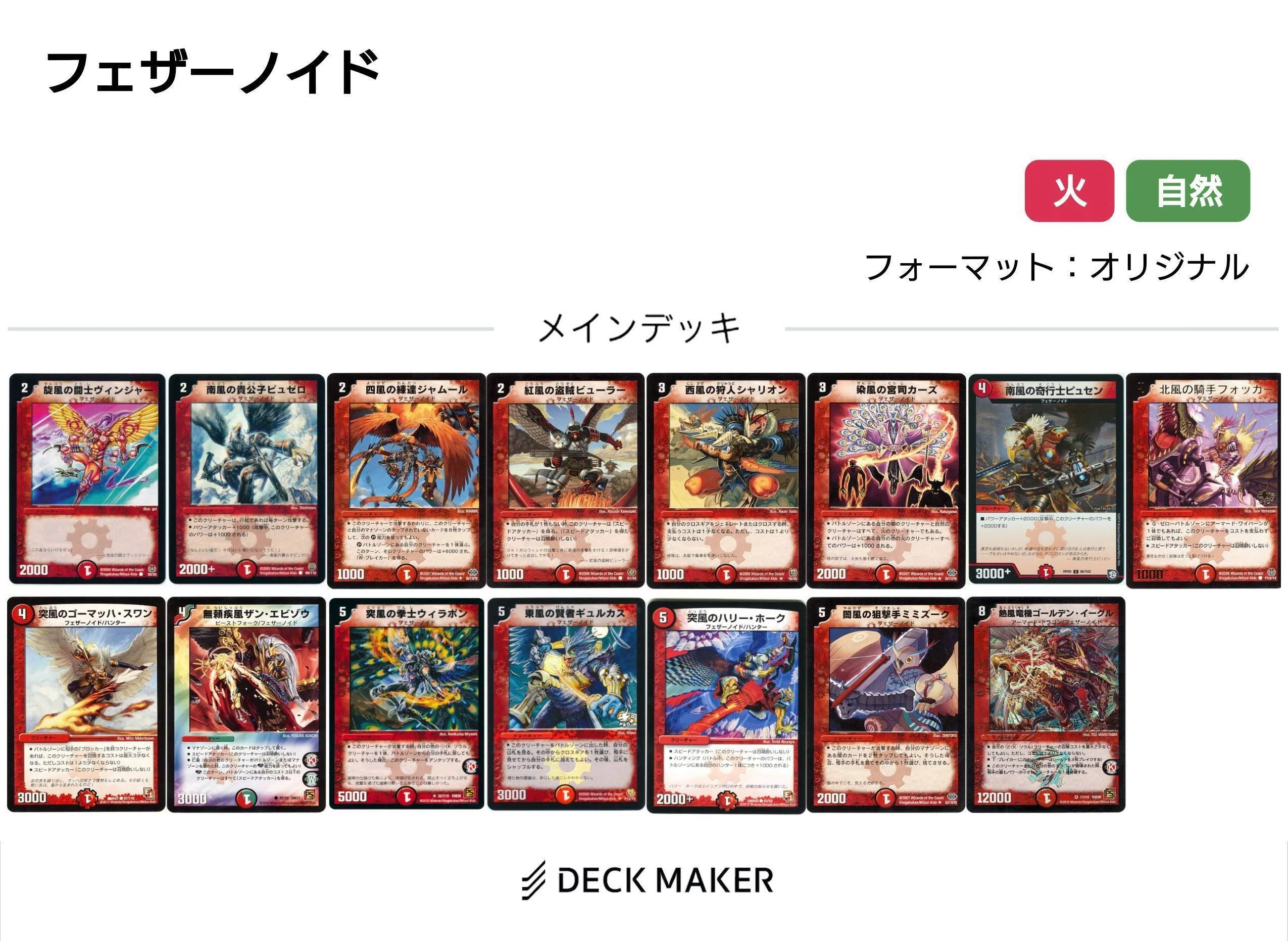 【攻略ノート付き】デュエマ 多色（火・自然）デッキ Ω４｜個人制作・一点物 好きなカードでデッキを作ろう！｜ぶちょう@デュエマ