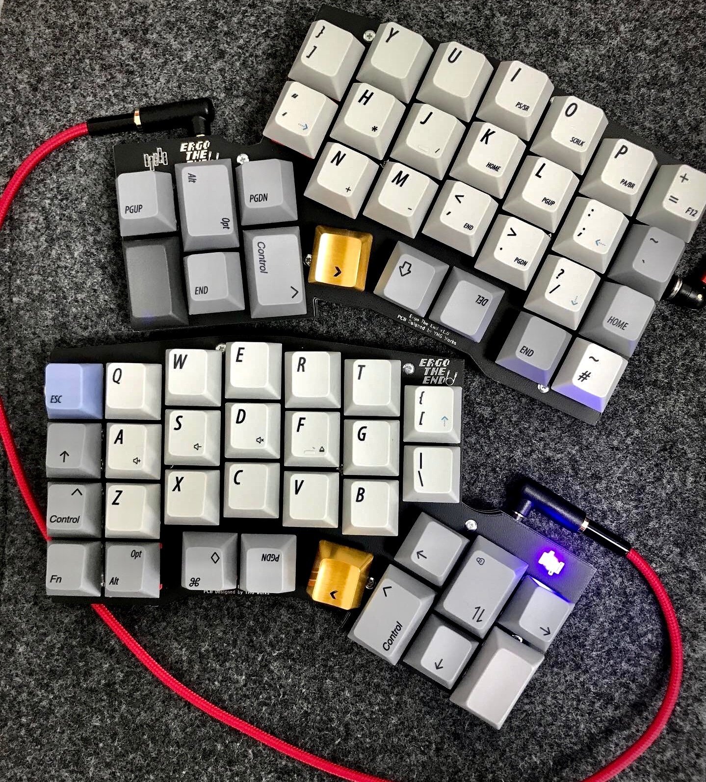 超ポイントバック祭 DUCKY ONE 3 mini (yellow)銀軸Corne Cherry 