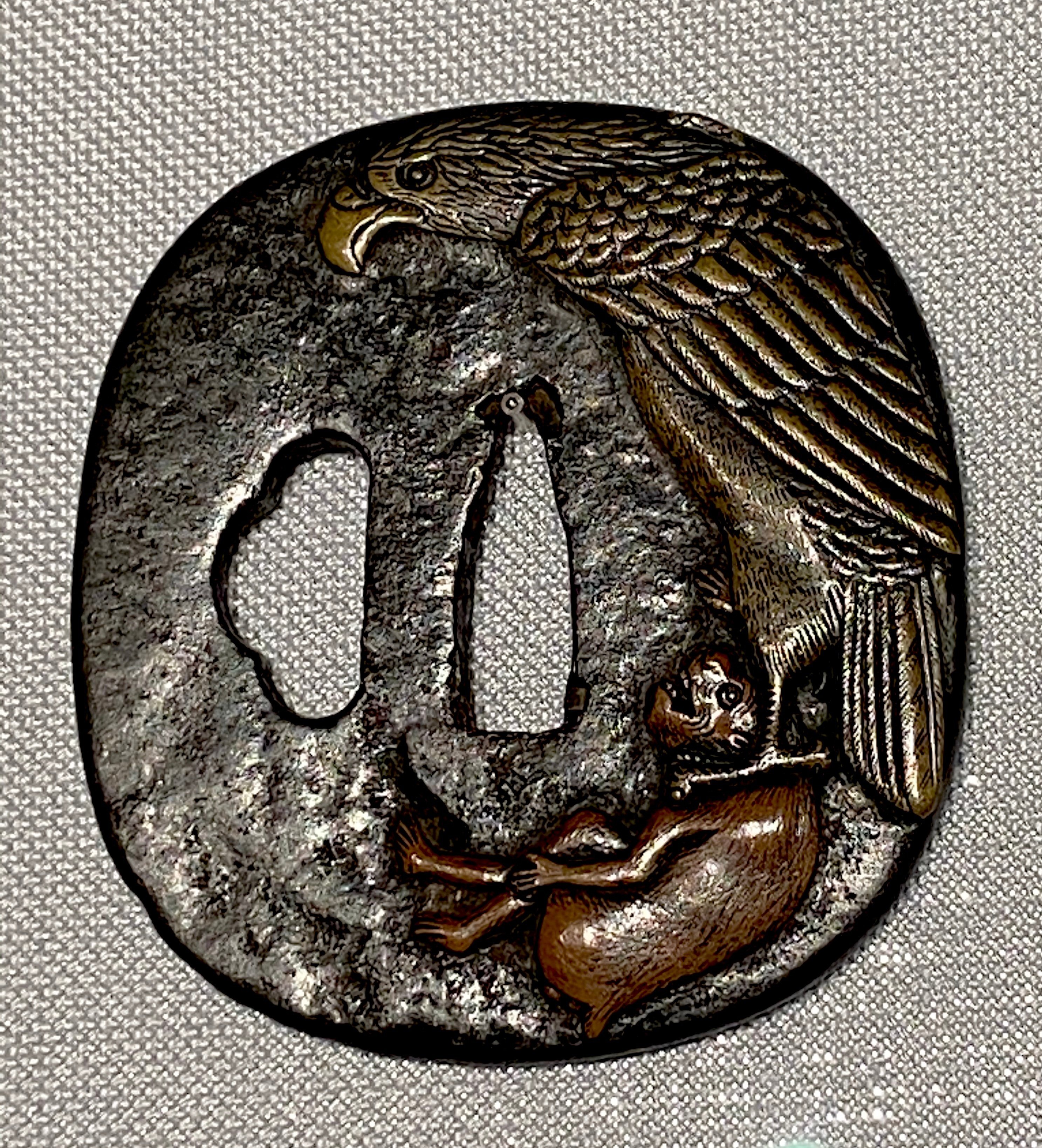 鍔，（三爪金籠）古铜製，時代物，旧家藏出 鍔，（三爪金籠）古铜製，時代物，旧家藏出 - www.umut-editions