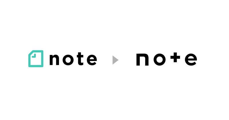noteの旧ロゴと新ロゴの画像
